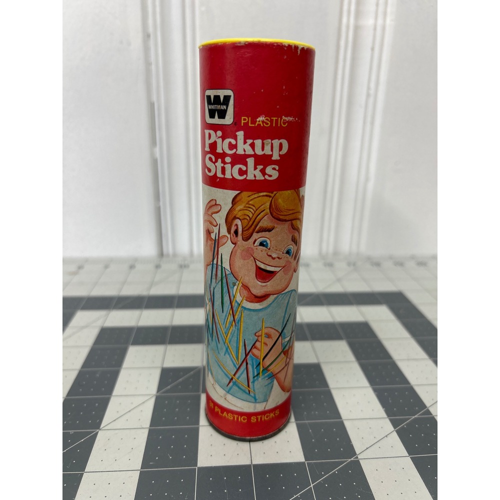 Vintage Pickup Sticks Game 1975 Plastic Sticks Complete Original Container Retro